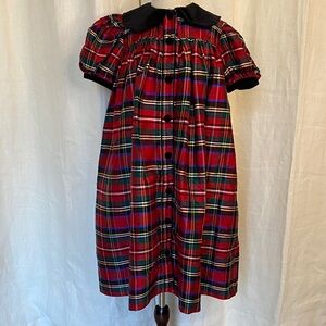 Strasburg Silk Tartan Plaid Dress
